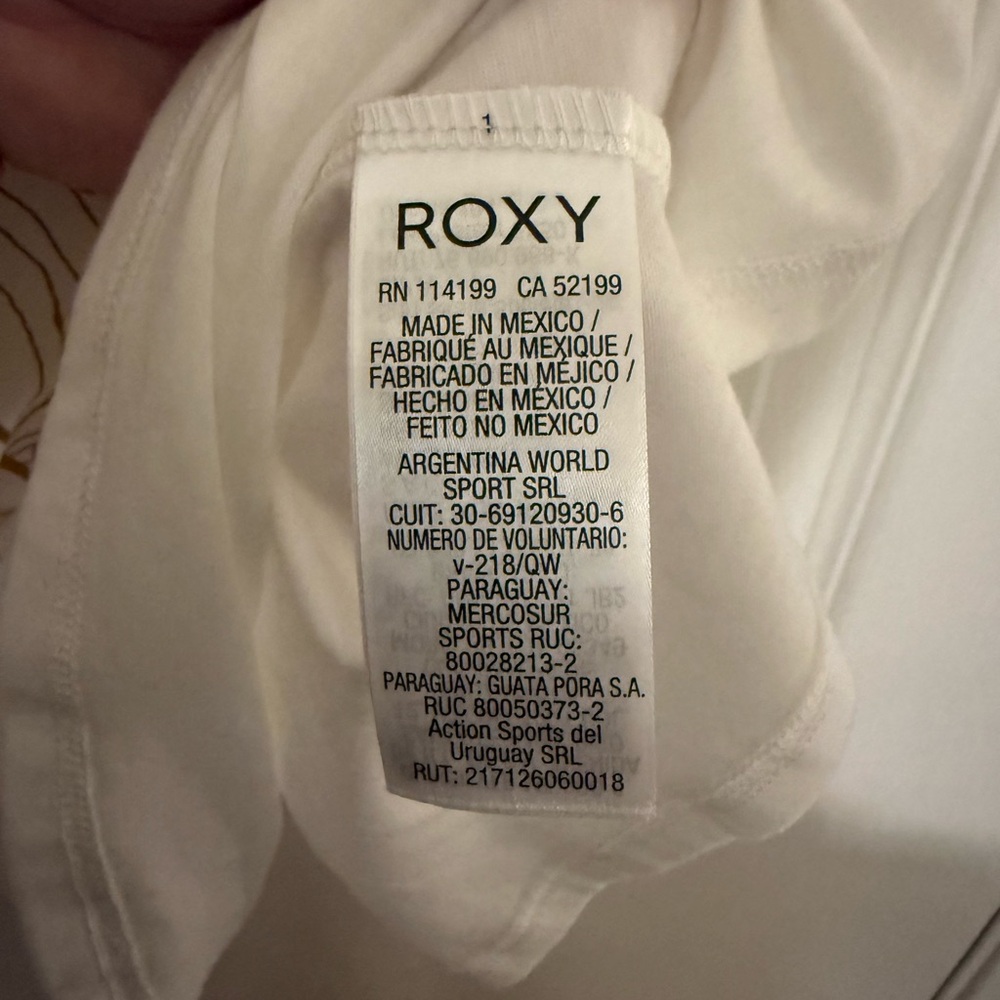 Roxy White Graphic Tank Top Size M - Picture 5 of 7